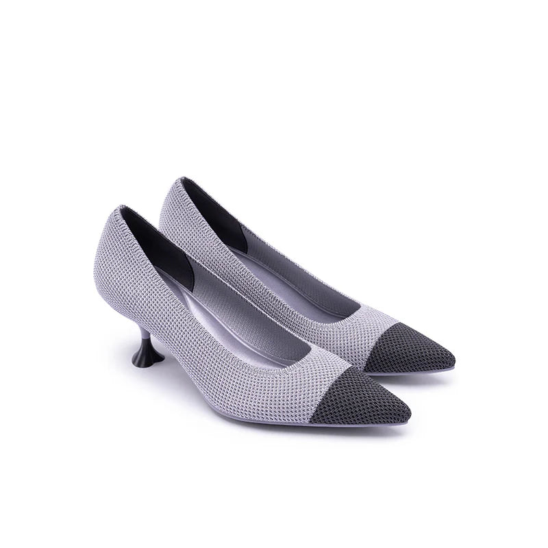 Corporate Color Block Kitten Heels - Lavender