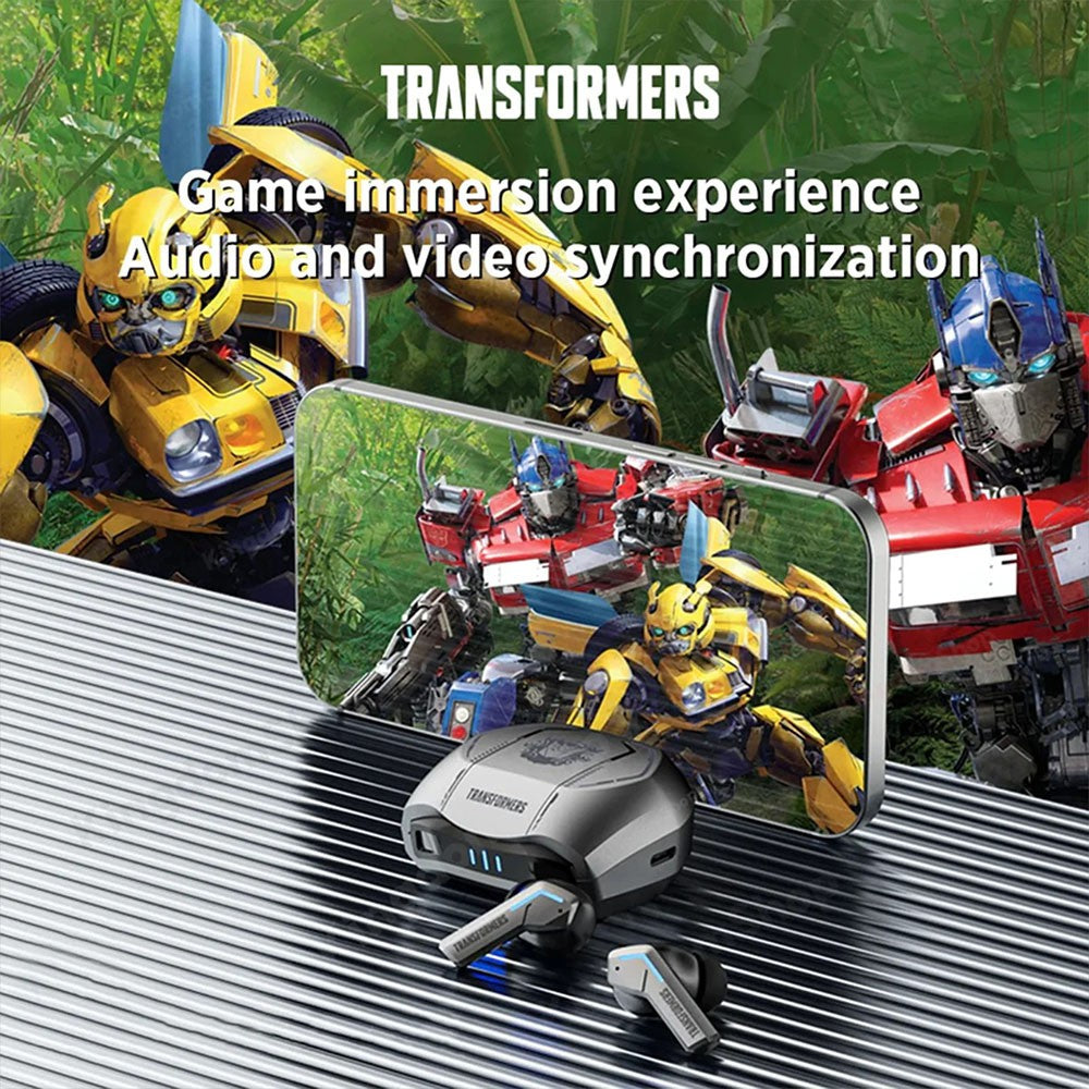 Transformers TWS Wireless Earphones Bluetooth V5.3 Rechargeable TF-T06 - Silver