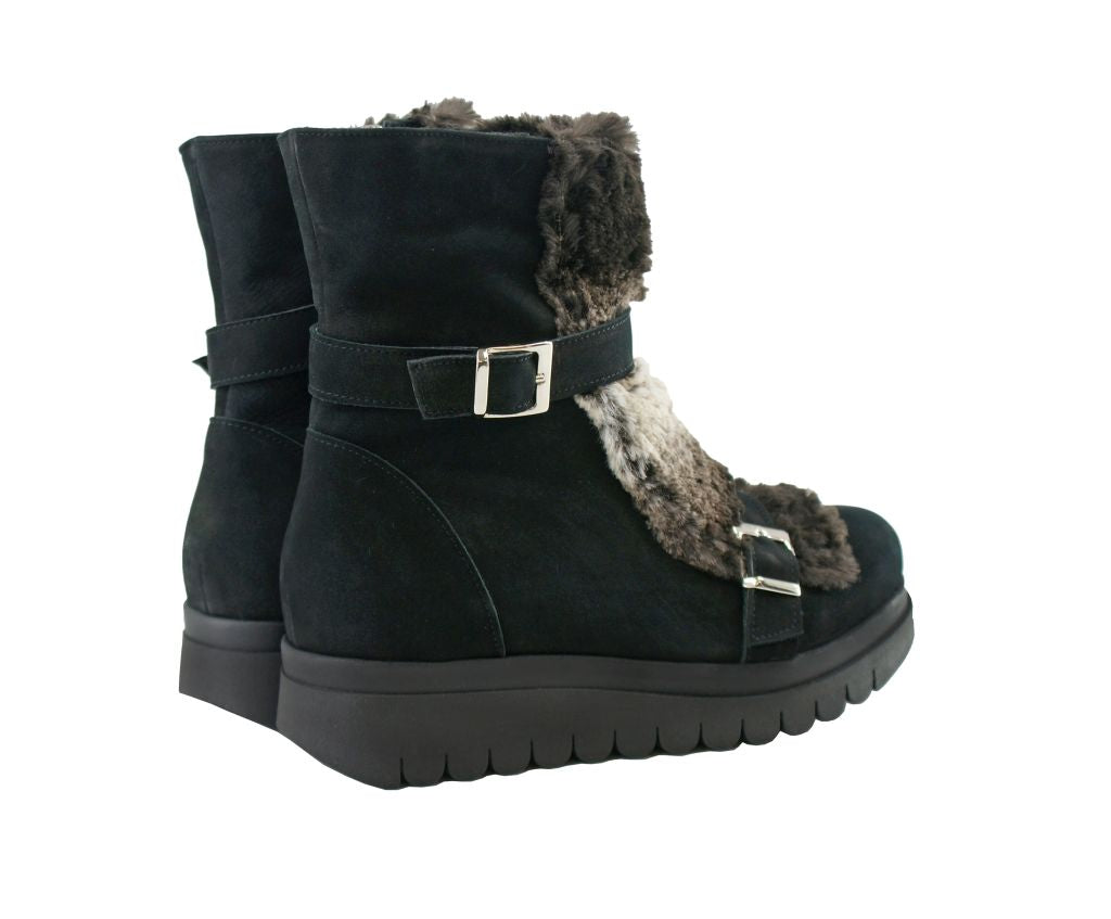 Bosccolo Womens Boots - Black Nubuck