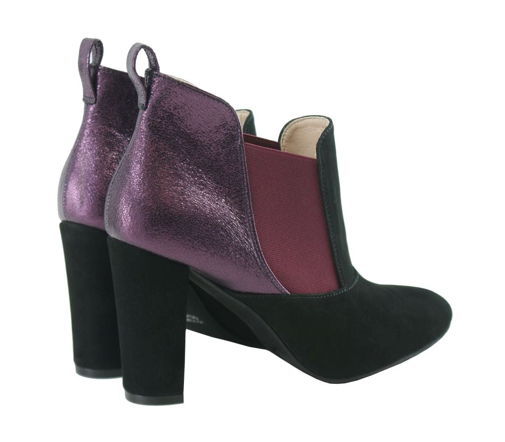 Bosccolo Womens Boots Elastic-Sides - Purple / Black