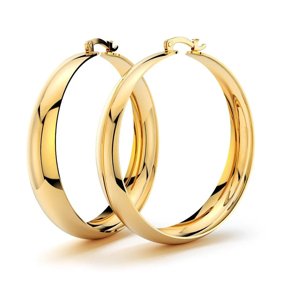 Boxed Bohemian Multi Layered Charm Bead Bracelet and Hoop Gold Plated Earrings Set - Blue