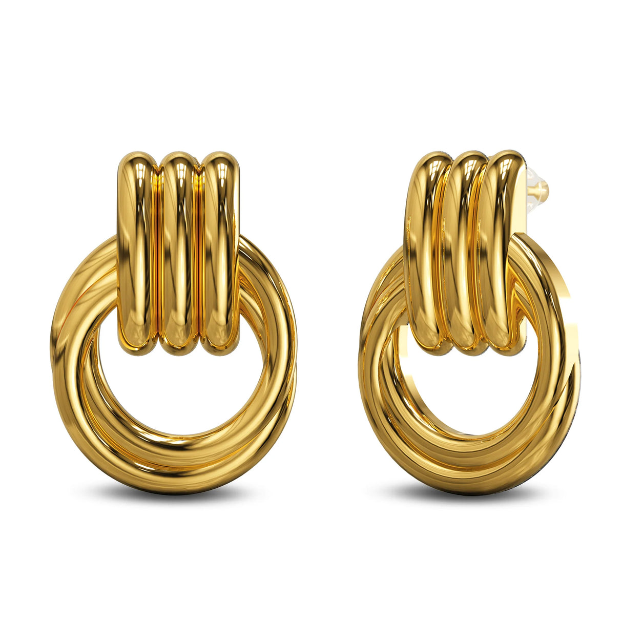 Bullion Gold Elara Gold Layered Stud Earrings
