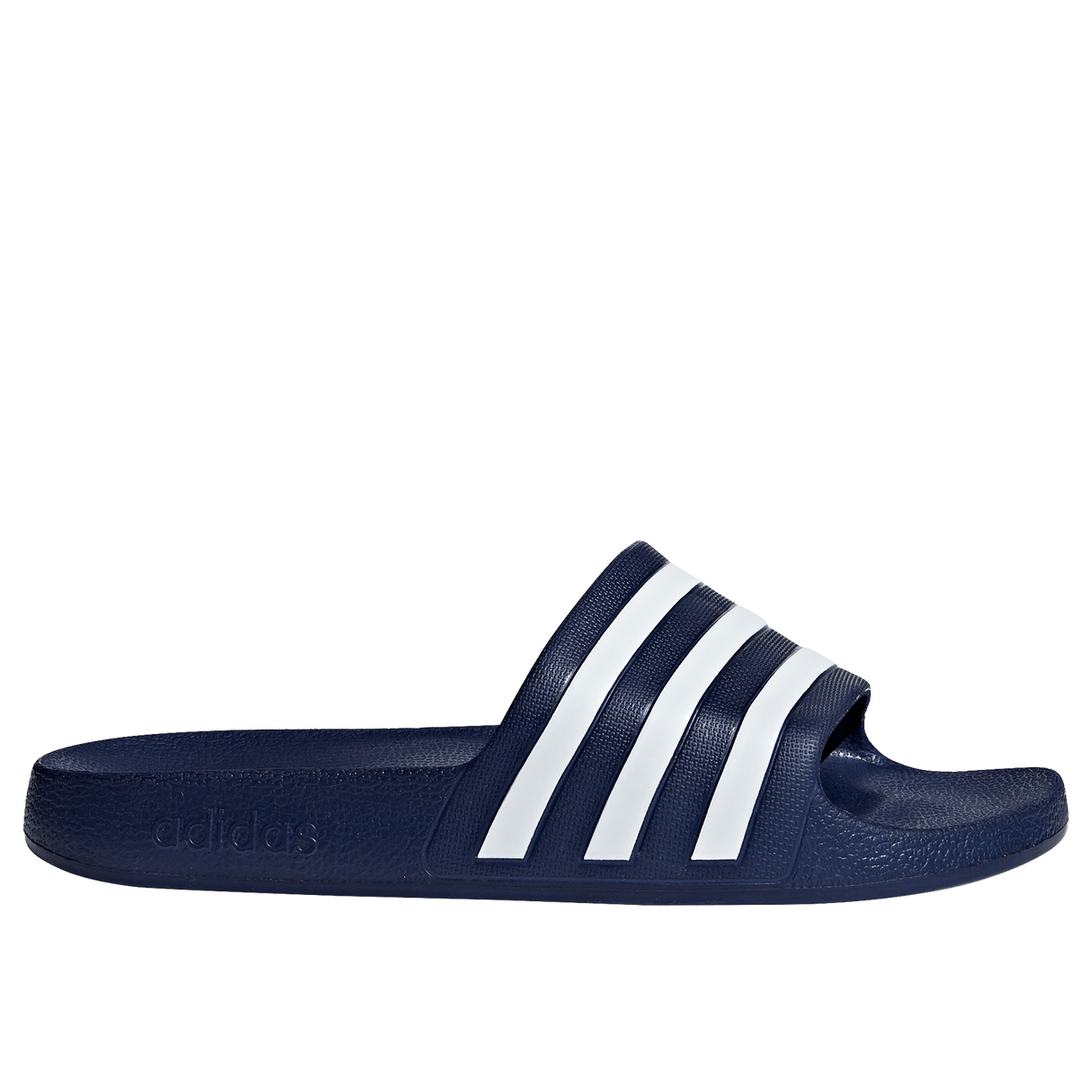 Adidas Men's Adilette Aqua Slides Sandals - Dark Blue/Ftwr White/Dark Blue