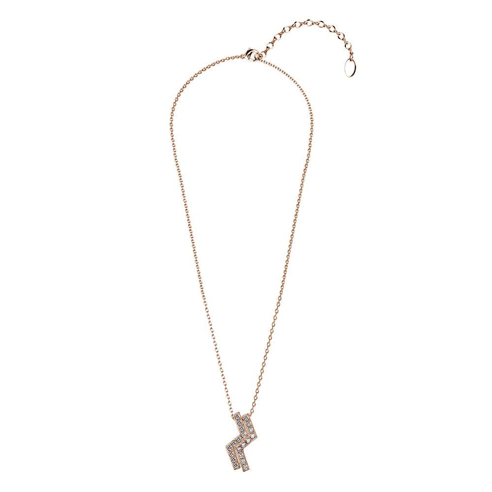 Boxed Zigzag Set Embellished with SWAROVSKI® Crystals In Rose Gold