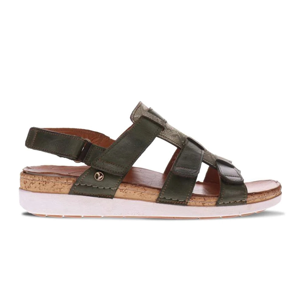 Revere Santorini Gladiator Sandal - Khaki
