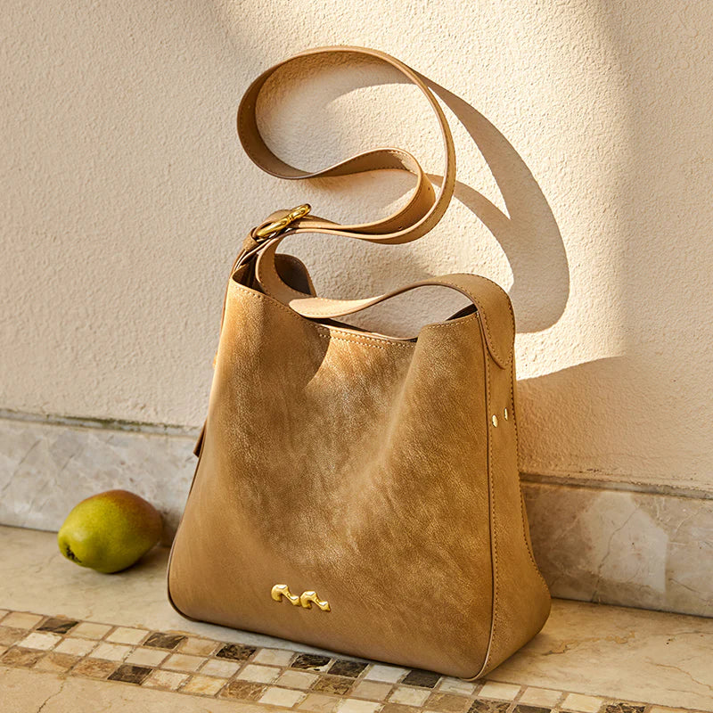 Nalandu Midnight Luxe Large Capacity Tote Bag - Camel