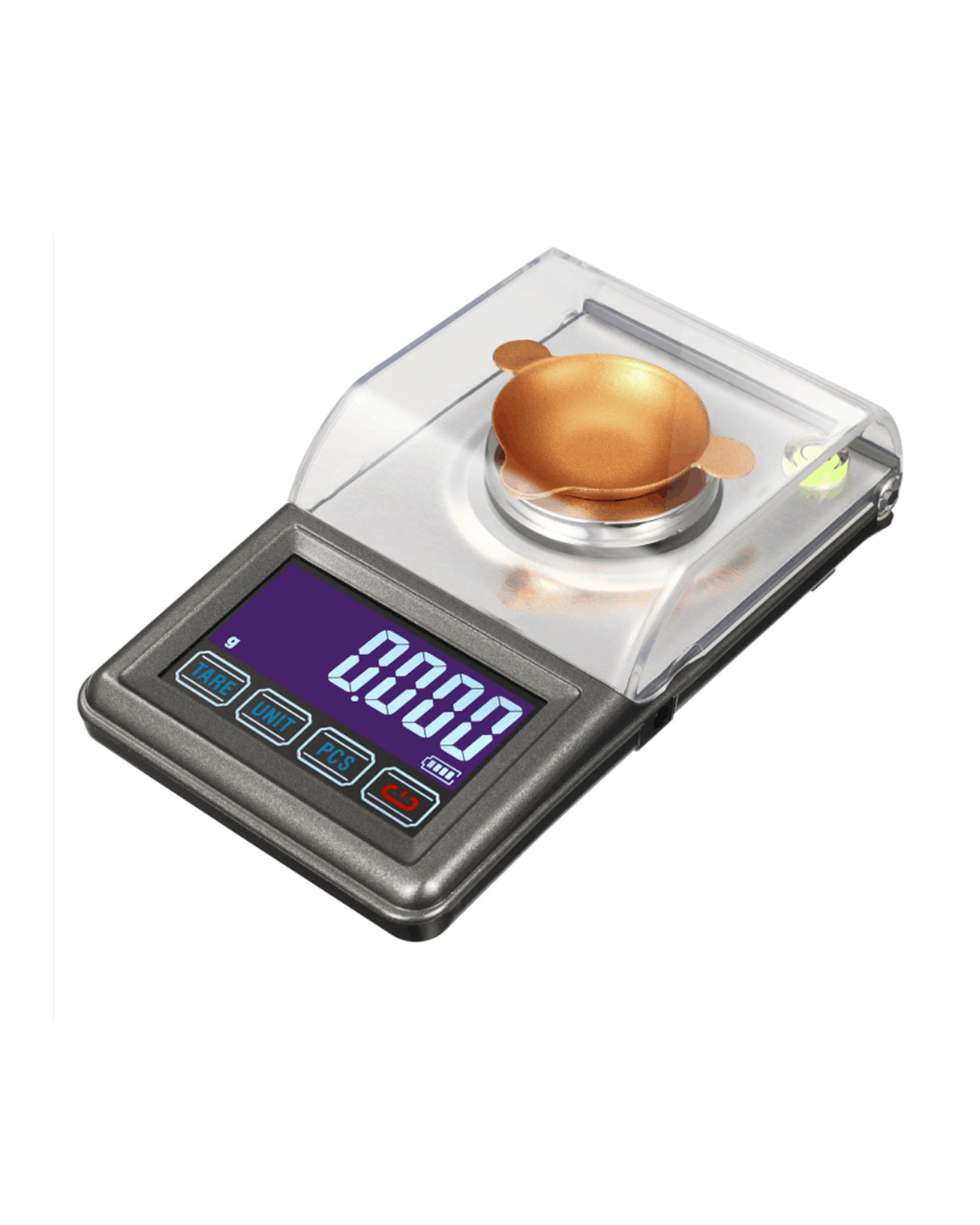 TODO 50G Digital Scale Stainless Steel Backlit Lcd 0.001G Graduation Precise Compact - Silver