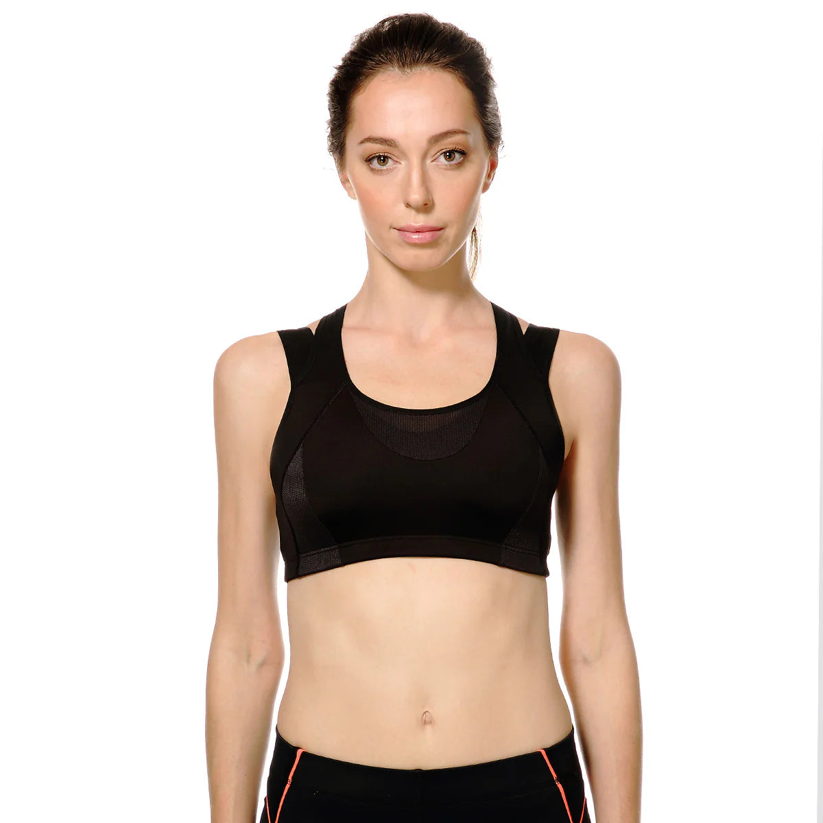 High Impact Full Support Wireless Running Bra - Black