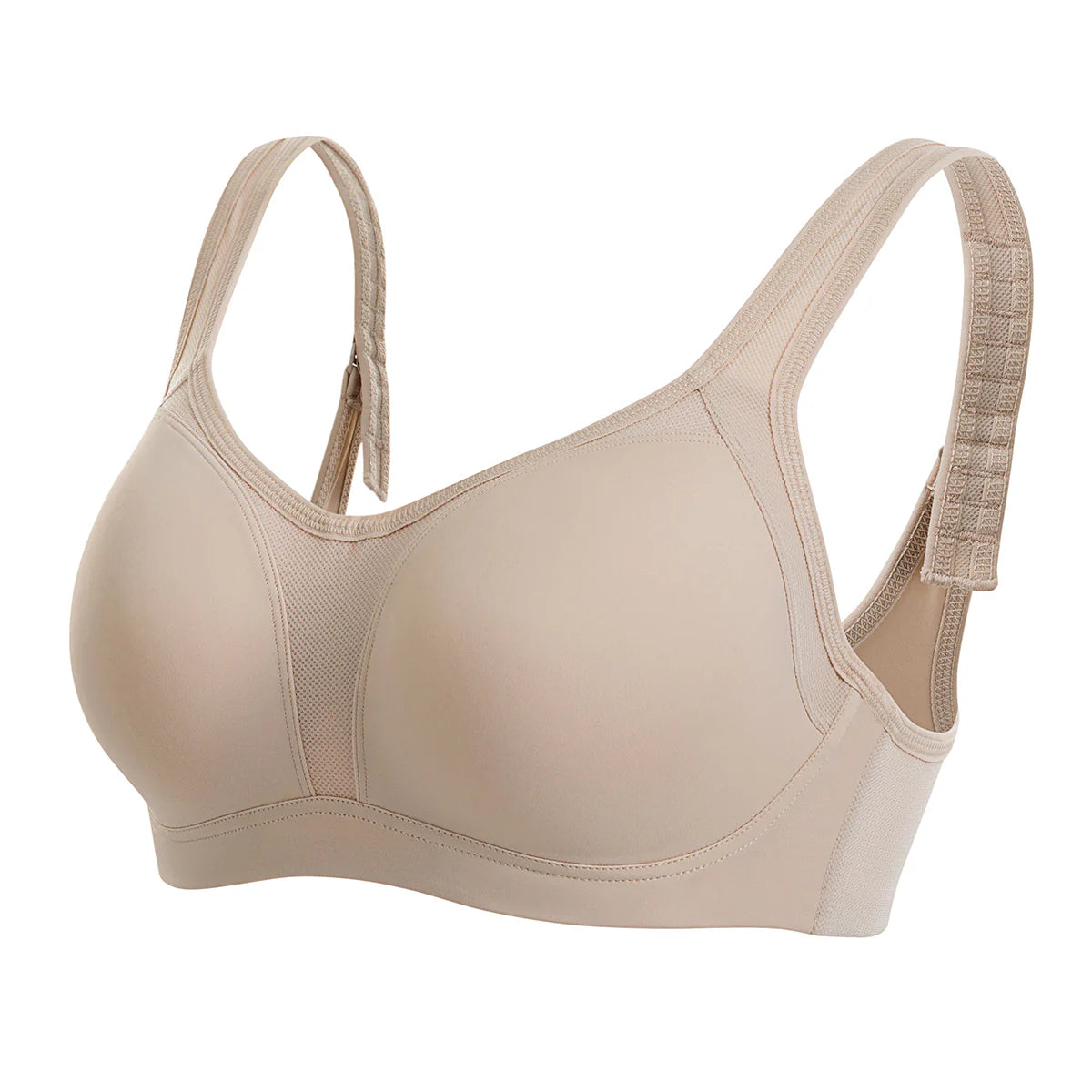 Large Bust Support Hight Impact Running Bra - Nude