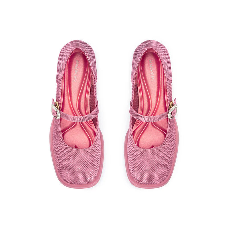 Lafayette Square Toe Mary Jane Pumps - Fuchsia
