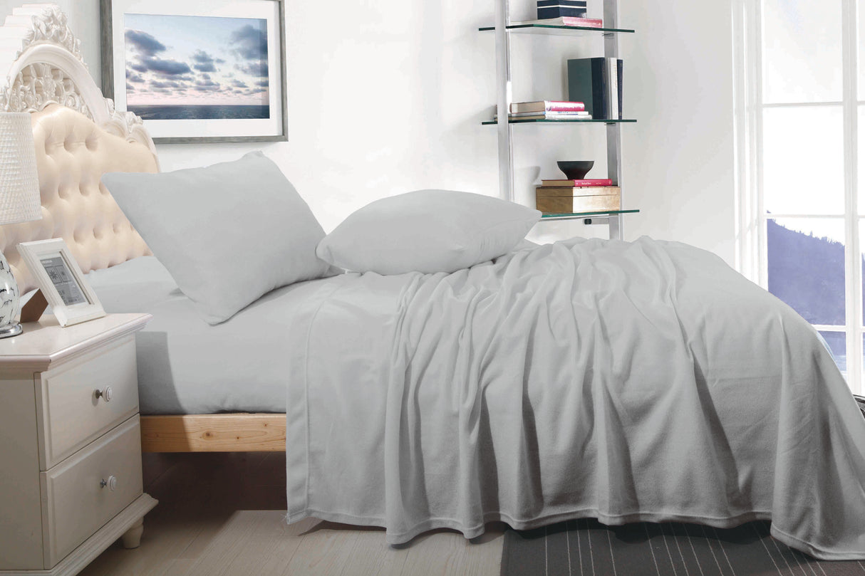 Cashmere Touch Flannelette Sheet Set - Grey