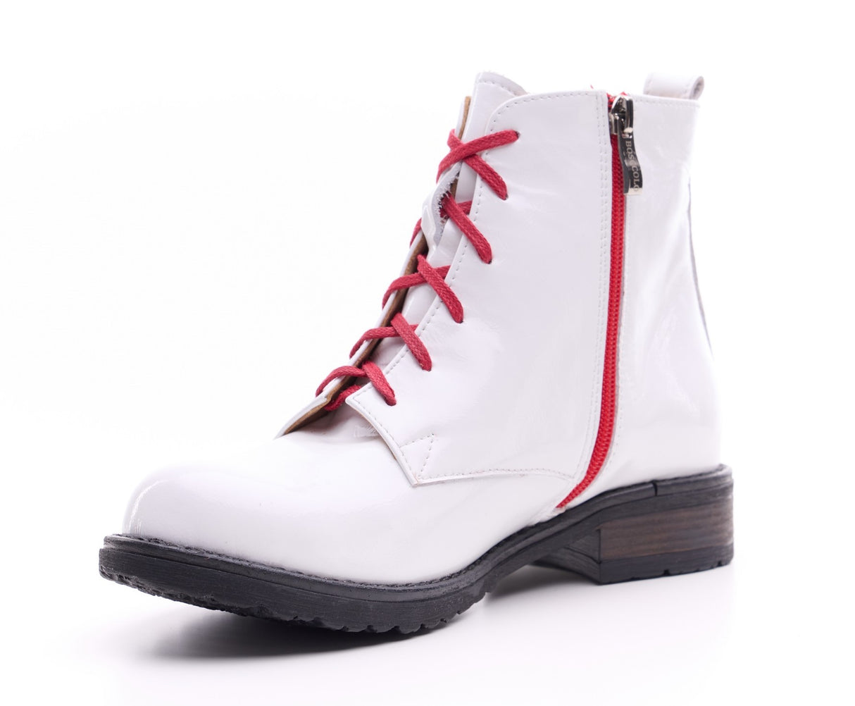 Bosccolo Womens Ankle Boots - White