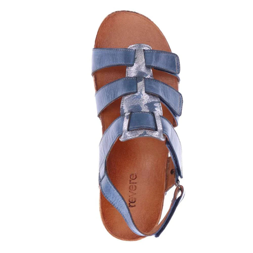 Revere Santorini Gladiator Sandal - Denim