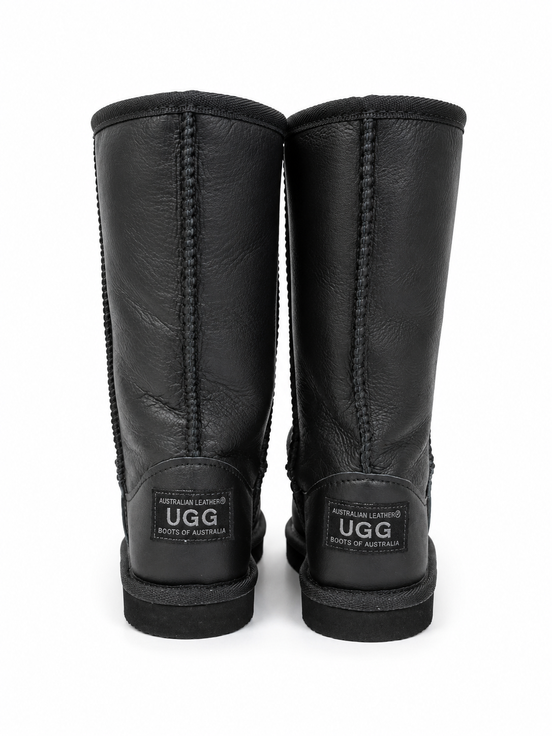 Australian Leather Ugg Kids Classic Leather Long - Black - AU1