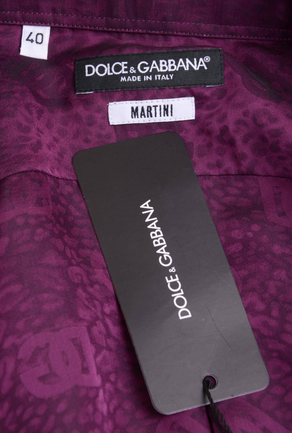 Dolce & Gabbana Men Animal Print Long Sleeve Shirt