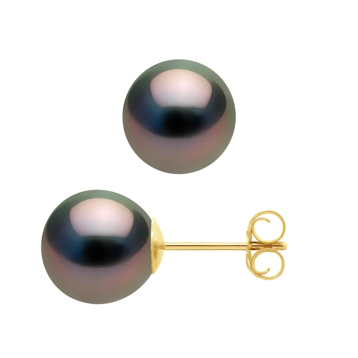 Manufacture Royale Earrings Tahitian Pearl Yellow Gold 8-9mm