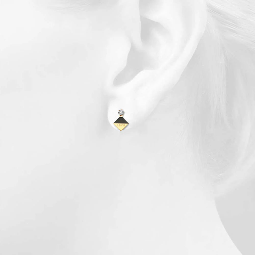Bullion Gold Geo Love Earrings