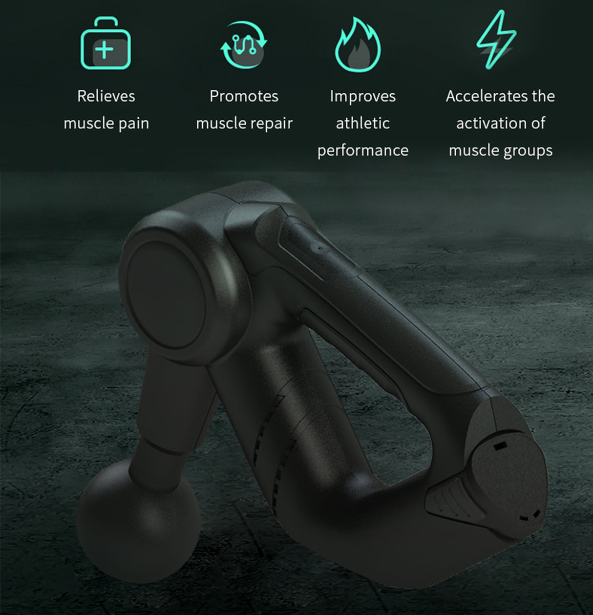 Fitsmart PRO Black Vibration Therapy Massage Device