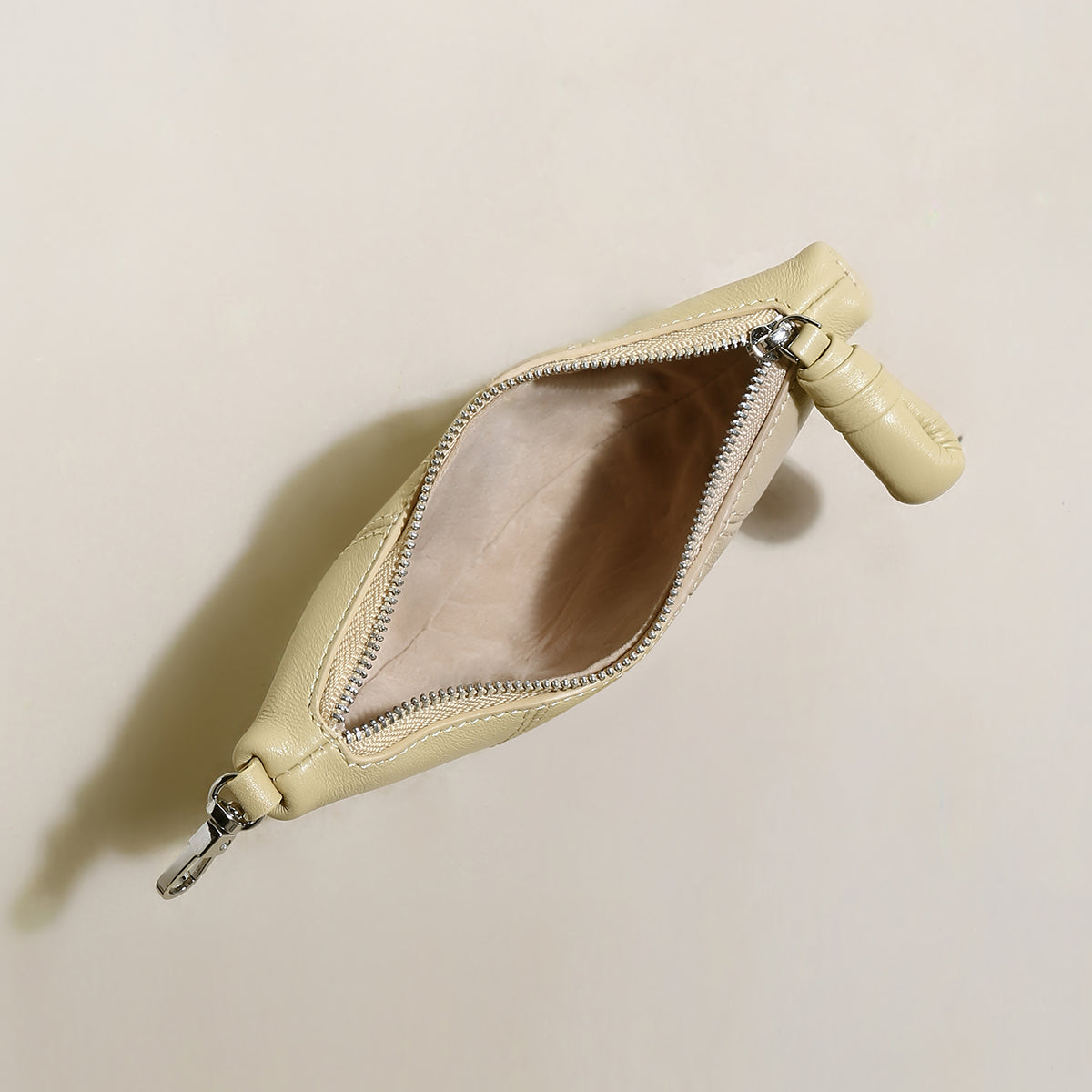 Croissant Mini Pouch Bag Charm - Yellow