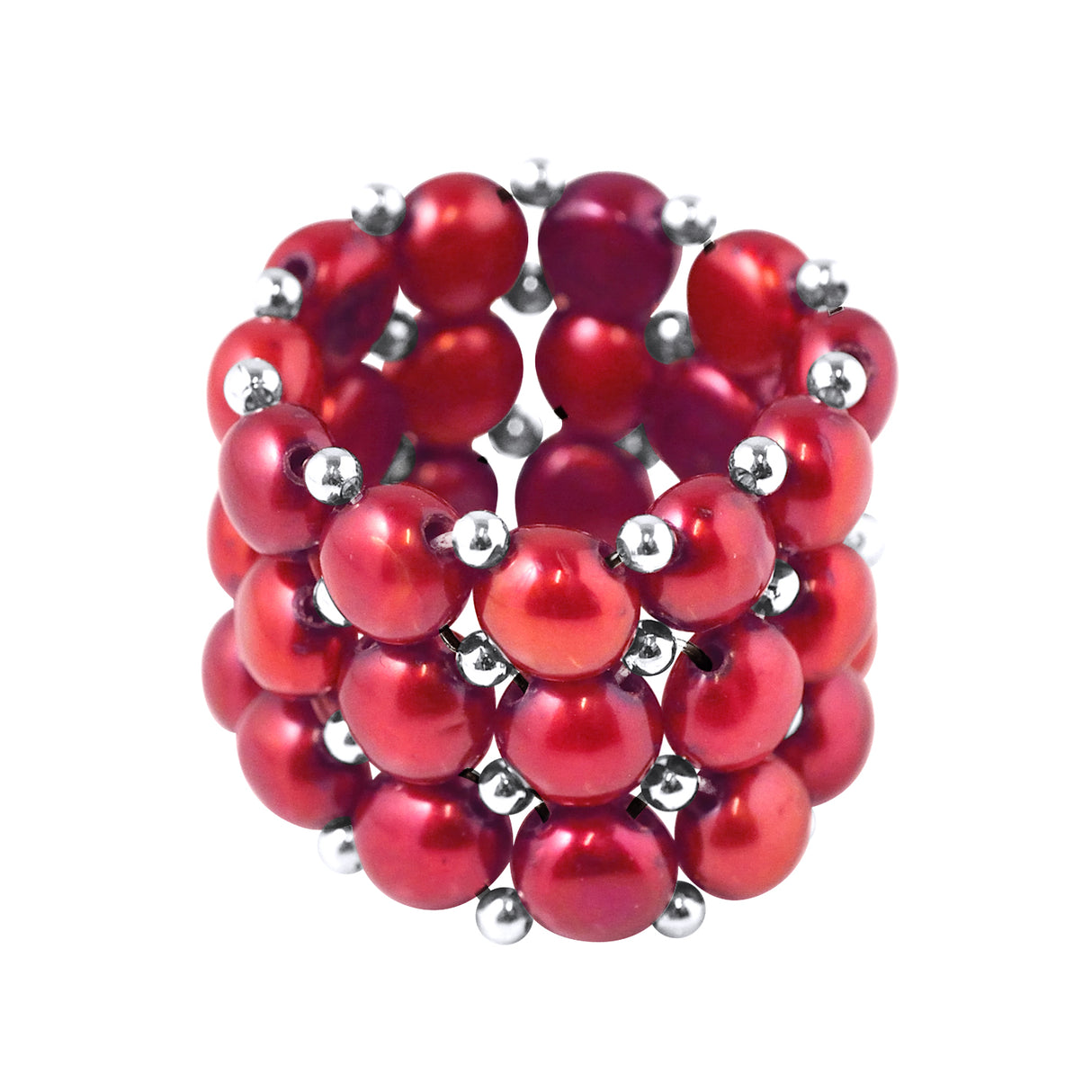 Ring 3 Rows - Cherry - Longueur 42 cm