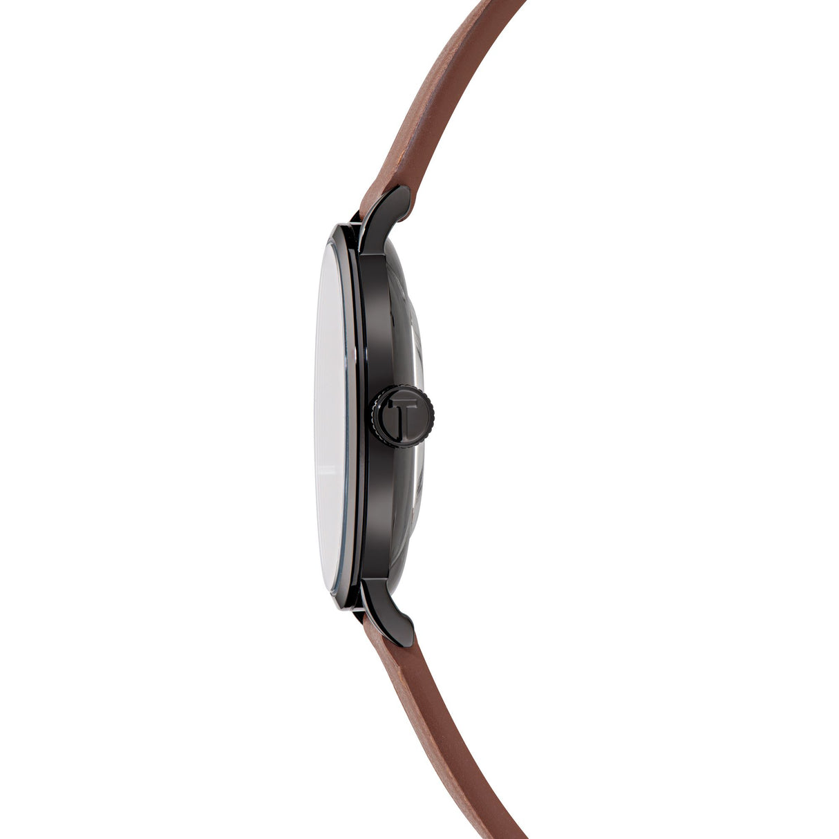 Ted Baker Mens Staciie Gents IP Black Tan Leather Watch