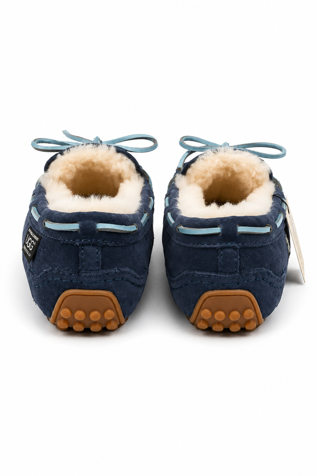 Australian Leather Ugg Loafer - Navy Light Blue Laces - AU5