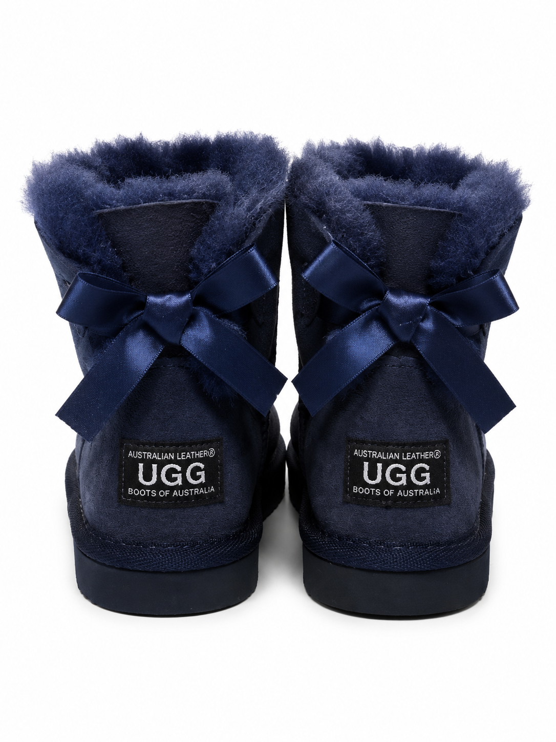 Australian Leather Ugg Classic Mini Ribbon - Navy - AU5