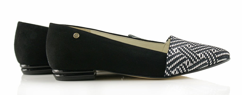 Bosccolo Womens Ballerina - Black Suede