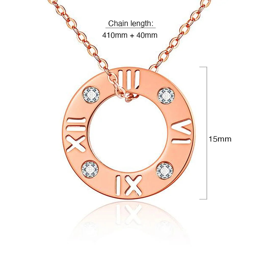 Bullion Gold Roman Numeral Necklace