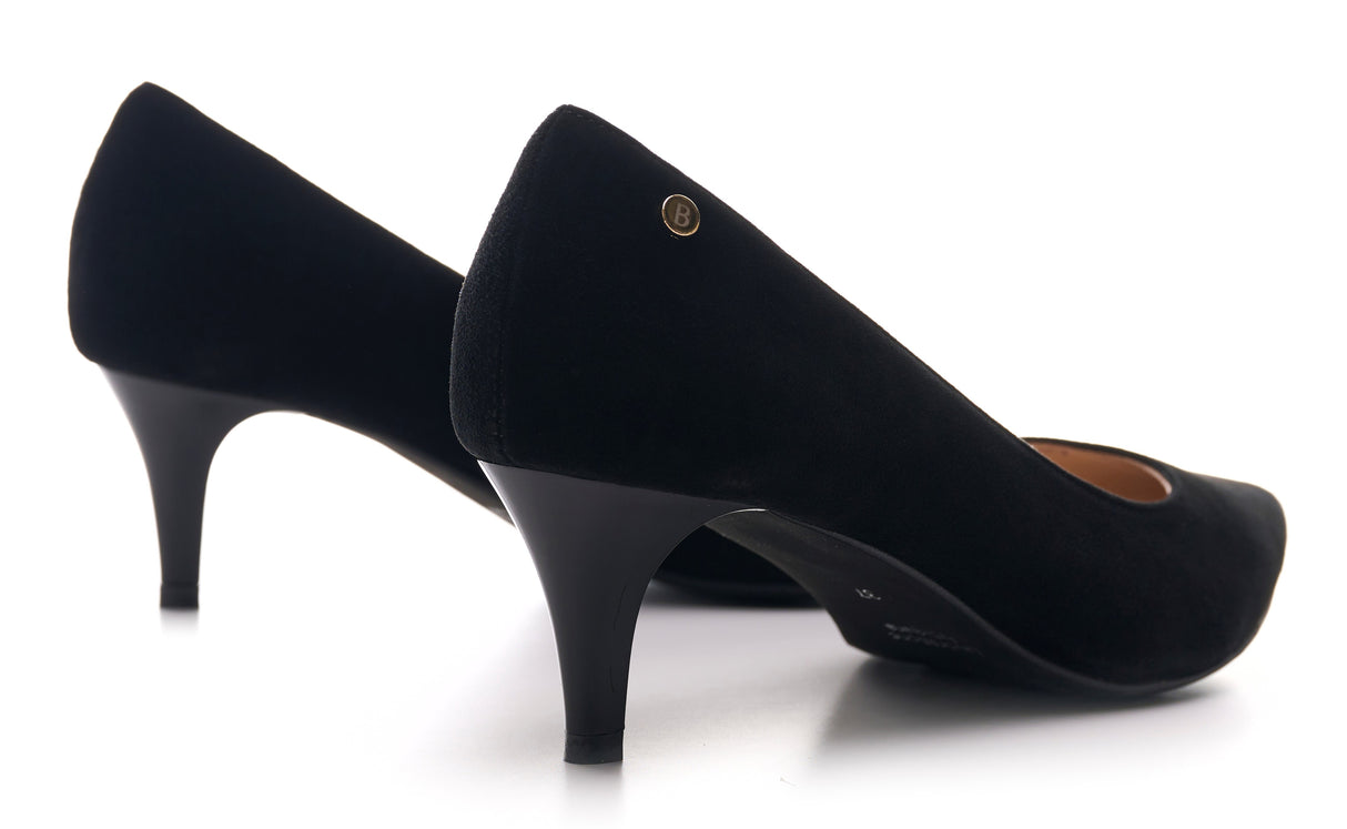 Bosccolo Womenslow Heels - Black Suede