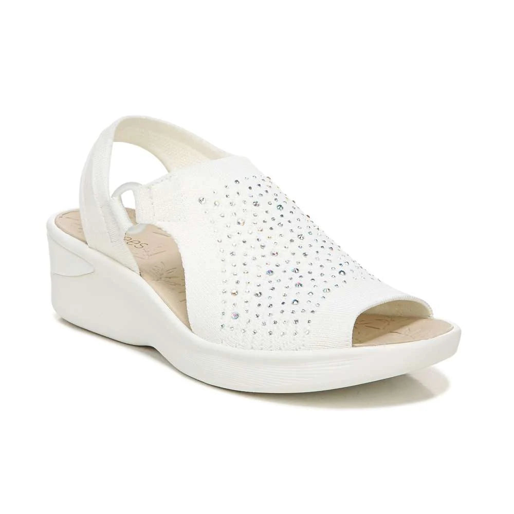 Bzees Star Bright Sandal - White Knit