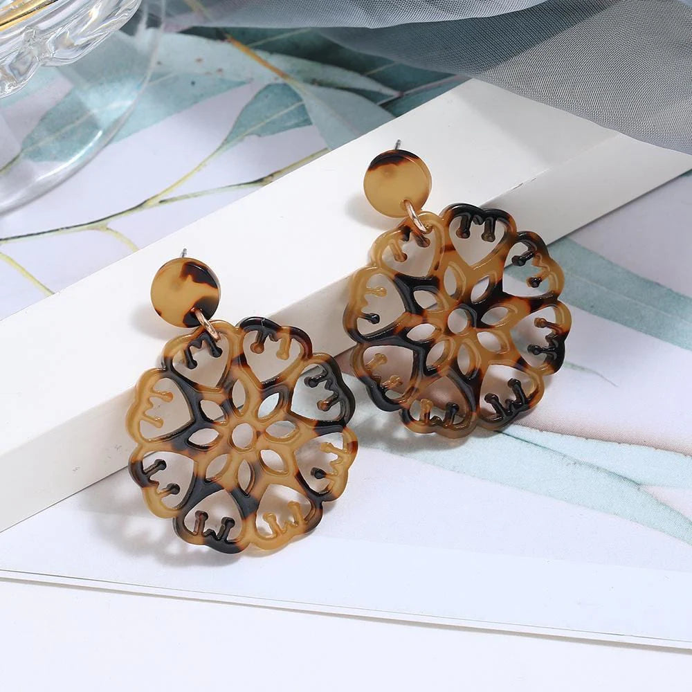 Obsession Kaleidoscopic Drop Earrings Gold