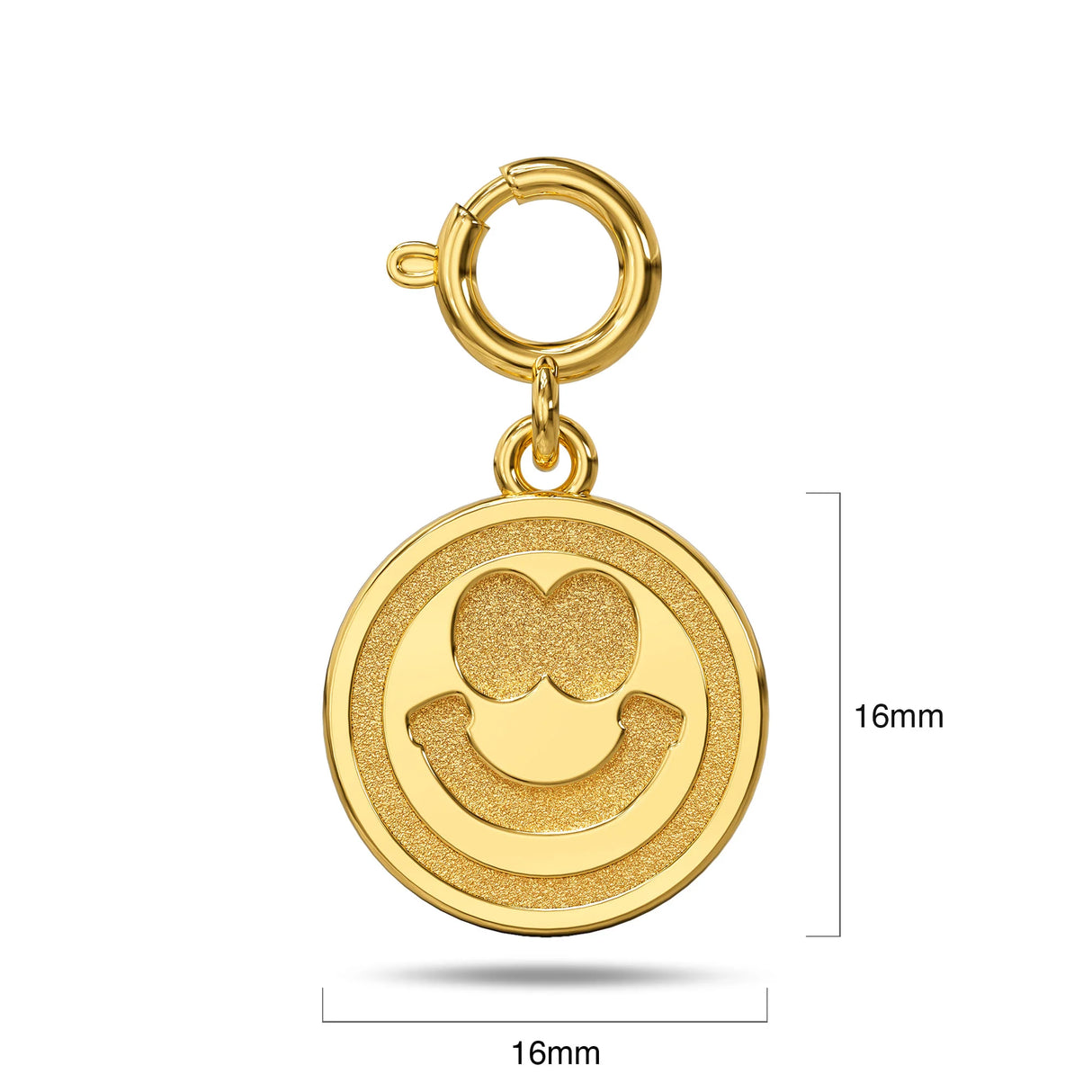 Bullion Gold Smiley Charm Gold Necklace