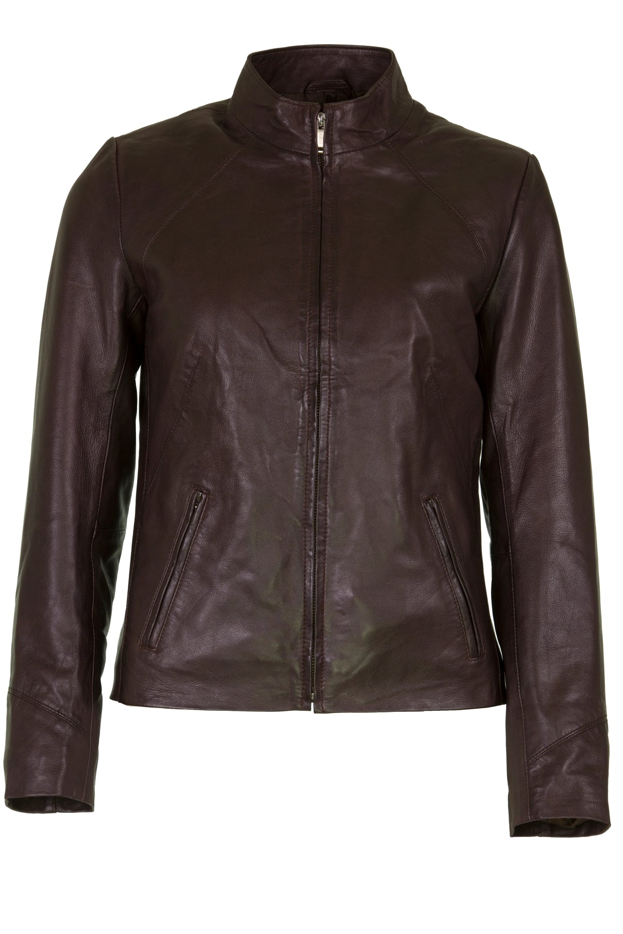 Womens Leather Jacket in Brown