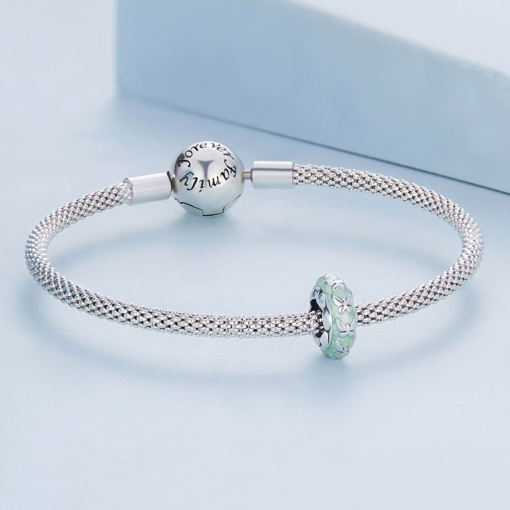 Solid 925 Signature Silver Lucy Sky Blue Charm