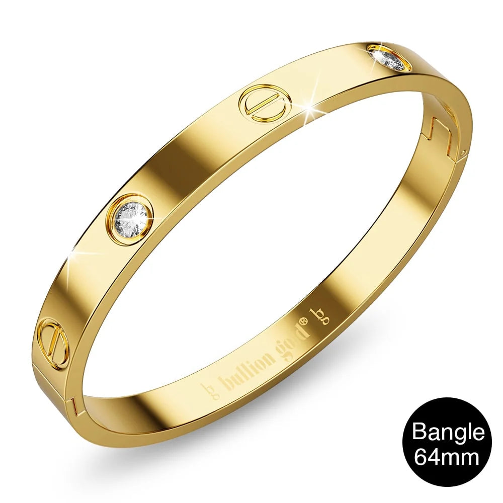 Boxed Carrie 3 Pc Tri-Tone Bangle Set