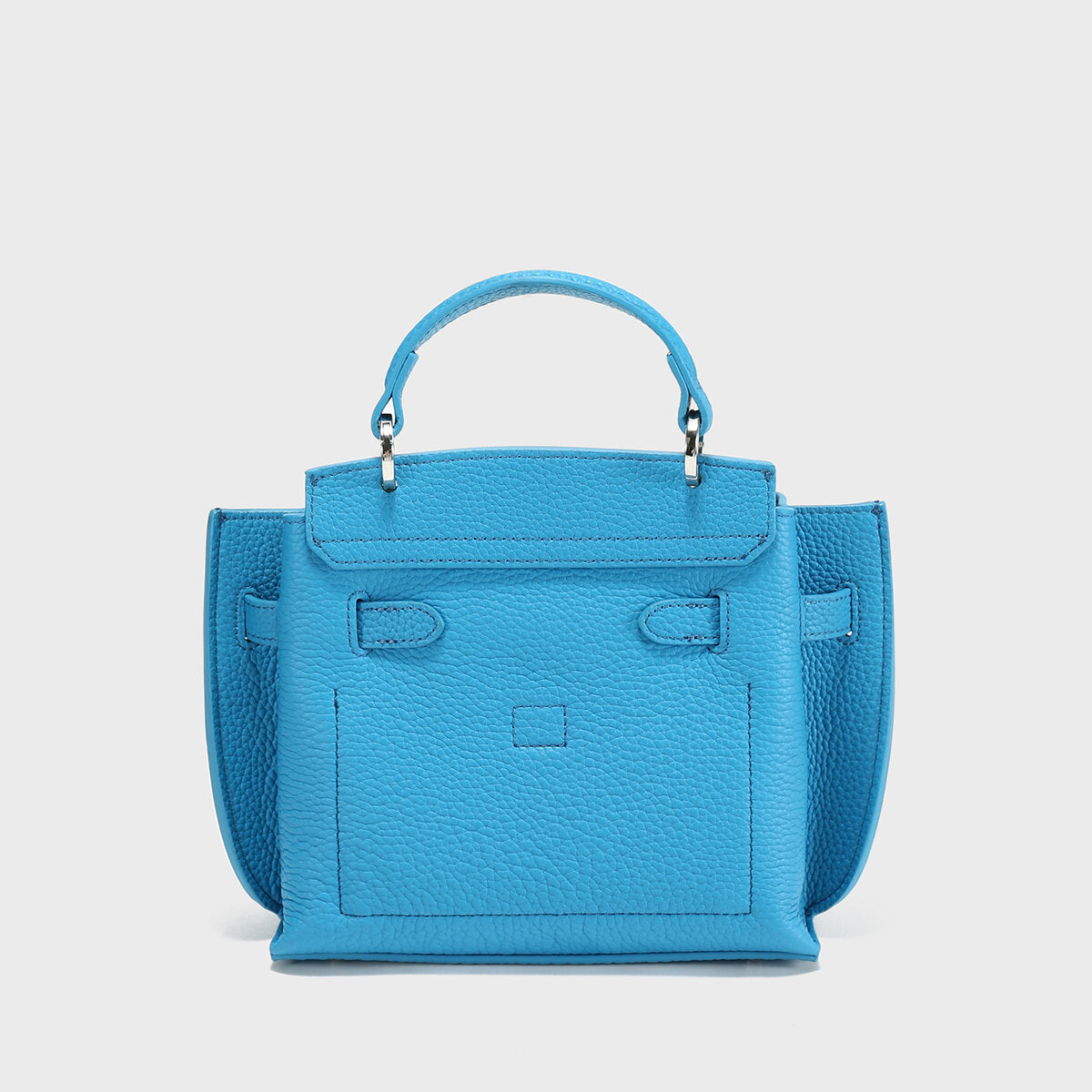 TOGO Leather Turn-Lock Top-Handle Bag - Blue