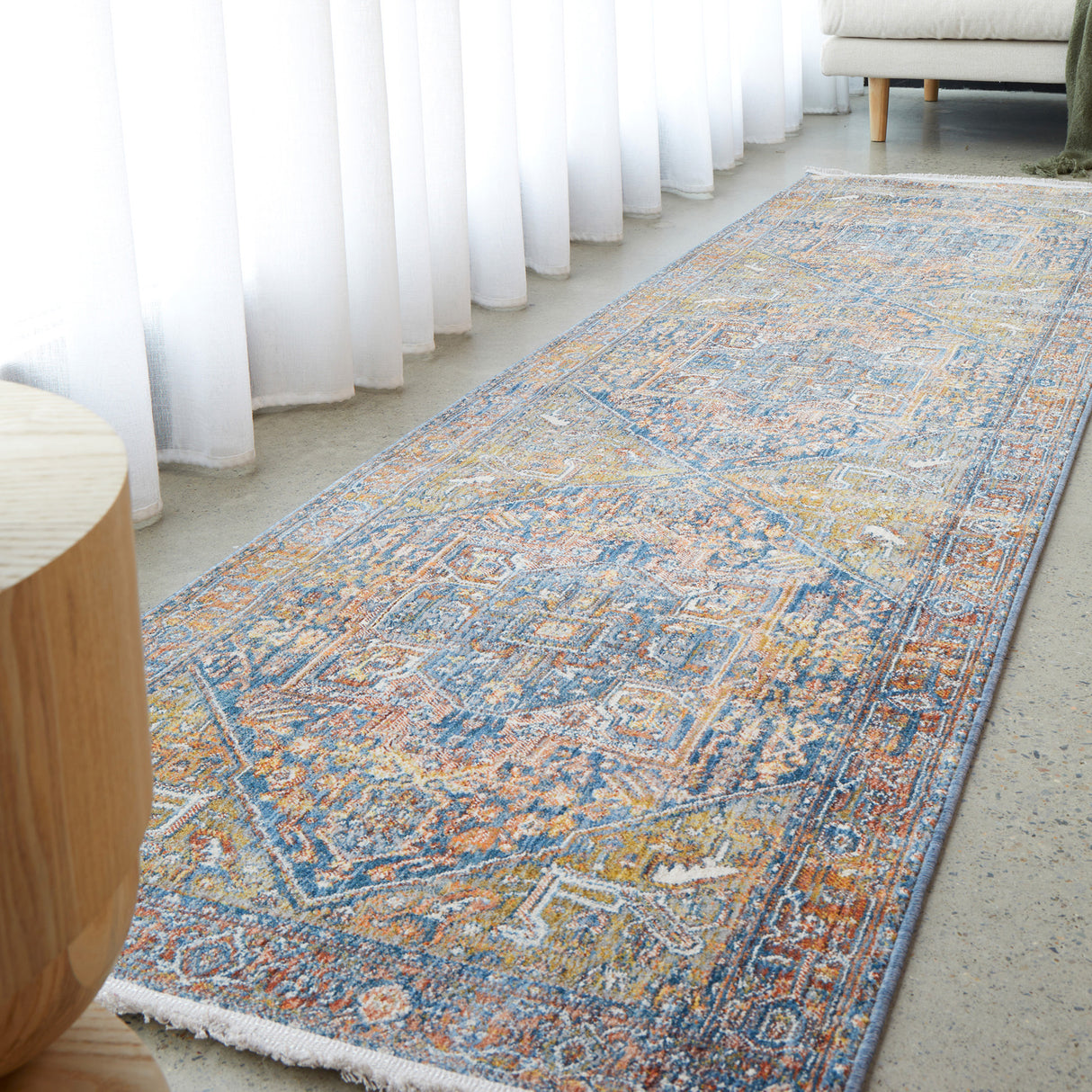 Heriz Rust Runner Rug