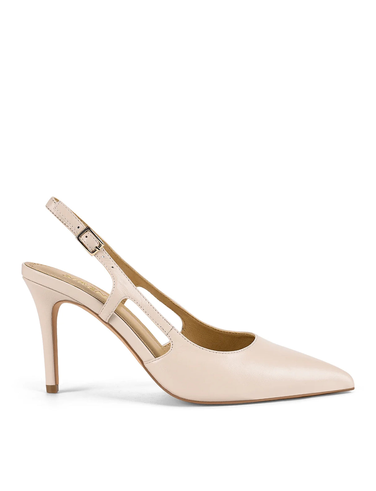 Siren Slingback Heel - Bone Leather