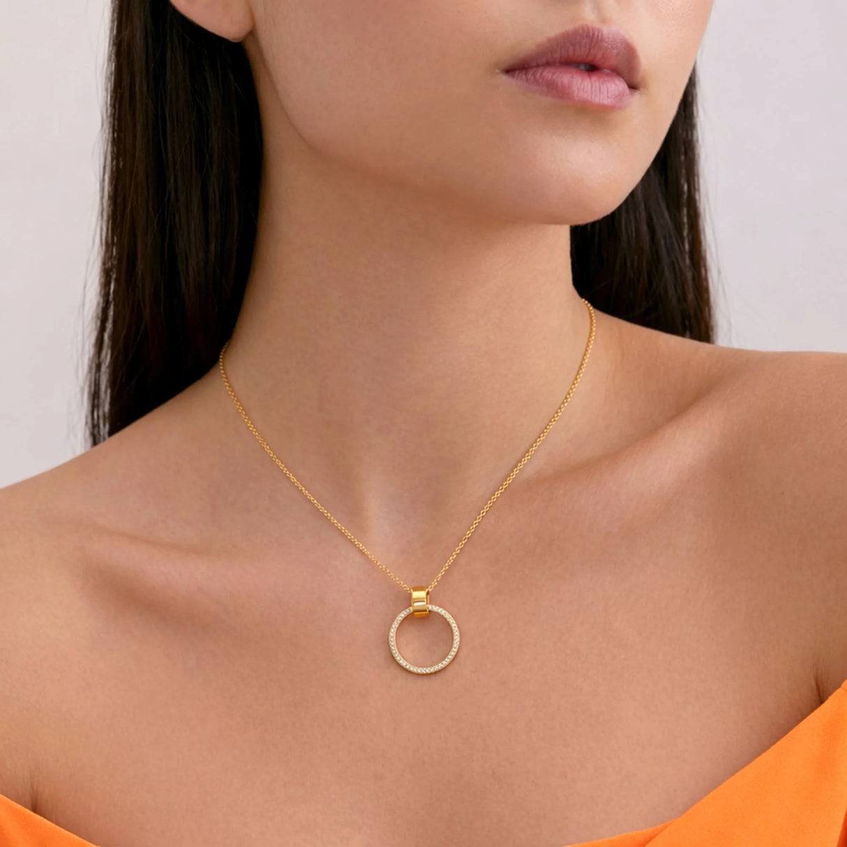 Krystal Couture Orbit of Charm Necklace Embellished with SWAROVSKI Crystal in Gold