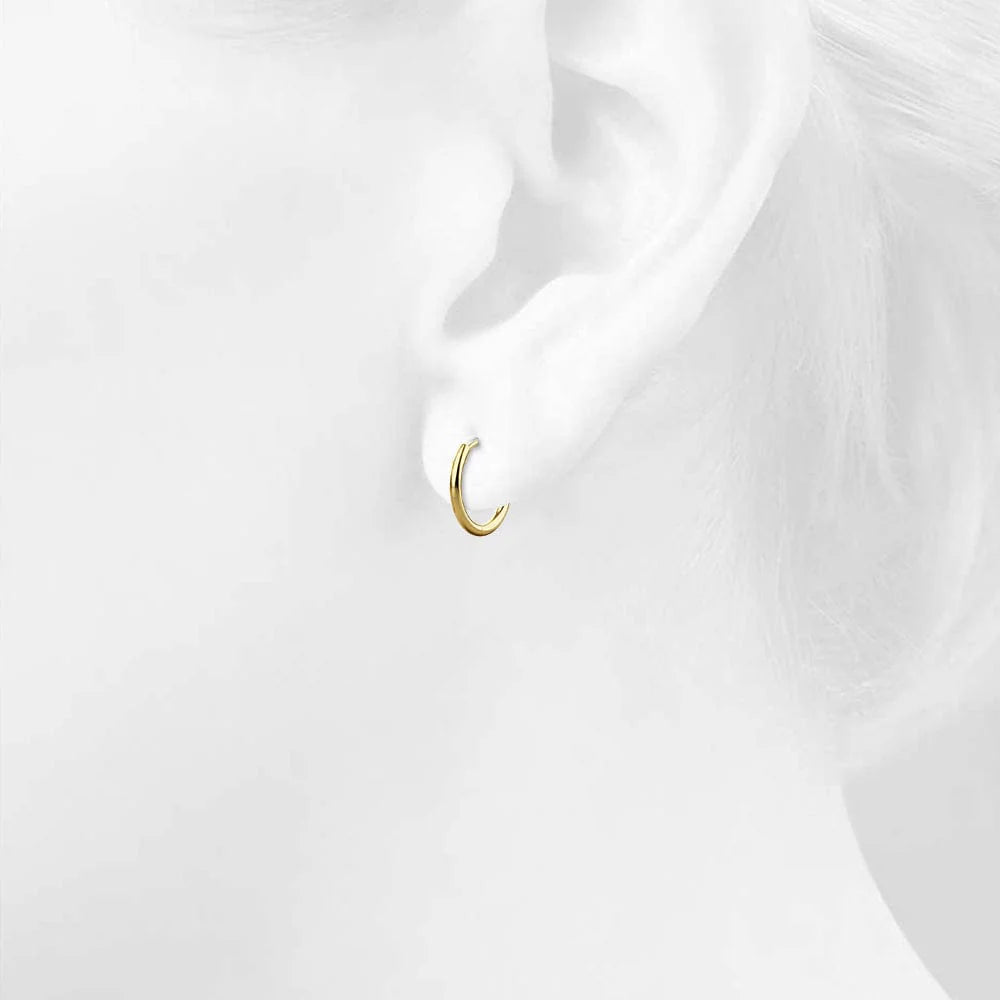 Bullion Gold Circle Gold Dangle Hoop Earrings