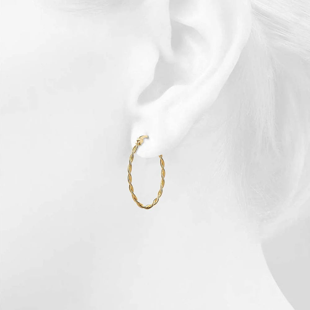 Bullion Gold Fairy Dust Hoop Gold Layered Earrings