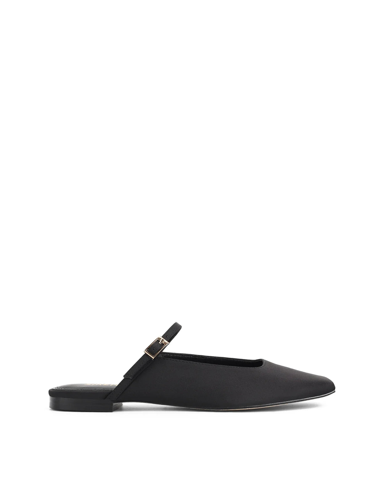 Siren Mary Jane Mules - Black Satin