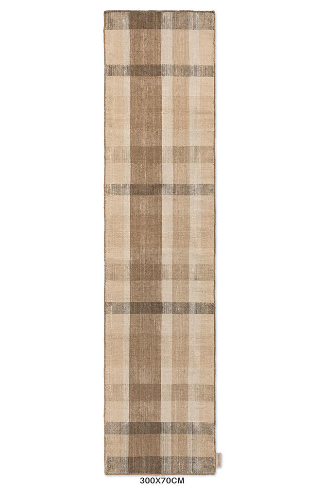 Brink & Campman Zona Cashew Block Stripe 497501 Runner Outdoor Rug