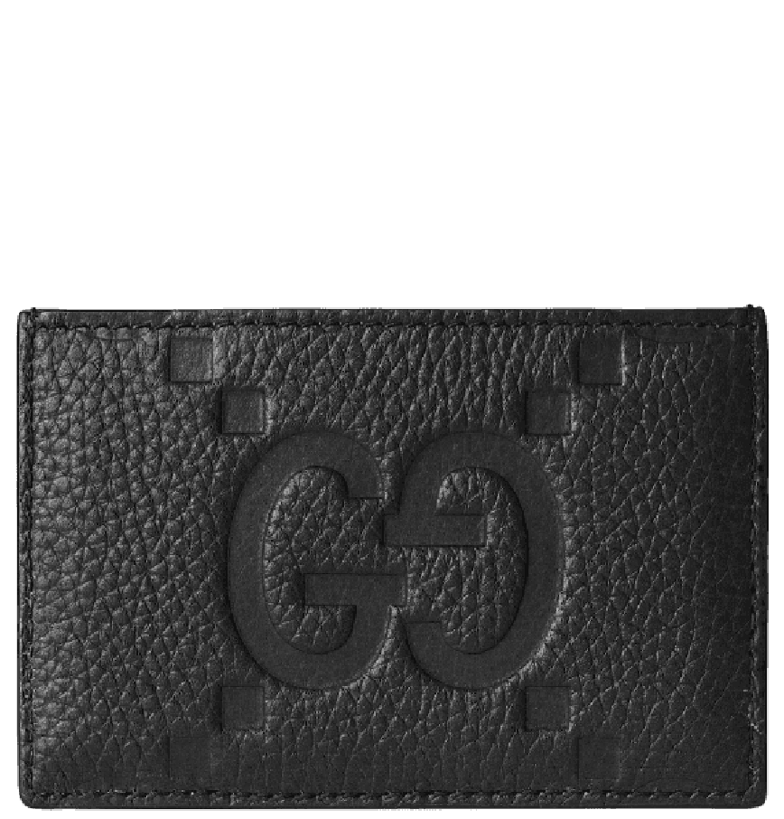 Gucci GG Leather Cards Case Wallet - Black