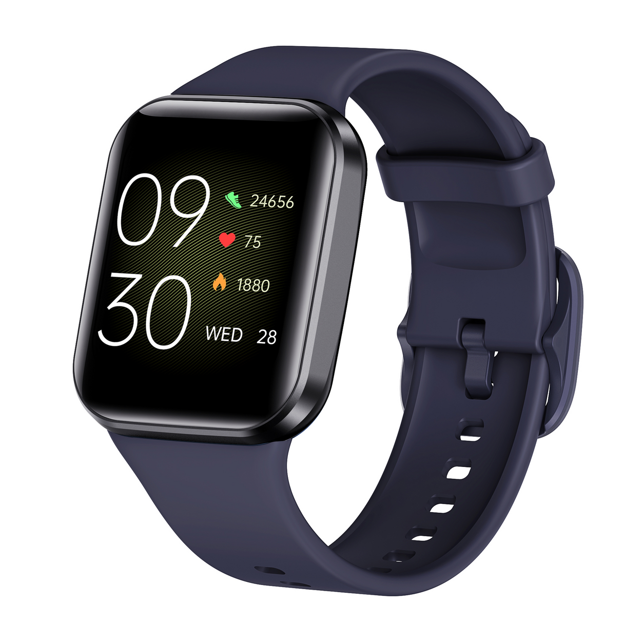 Bluetooth Smart Watch 1.6" TFT 2.5D Touch Screen Temperature Heart Rate Blood Pressure BT 5.0 - Blue
