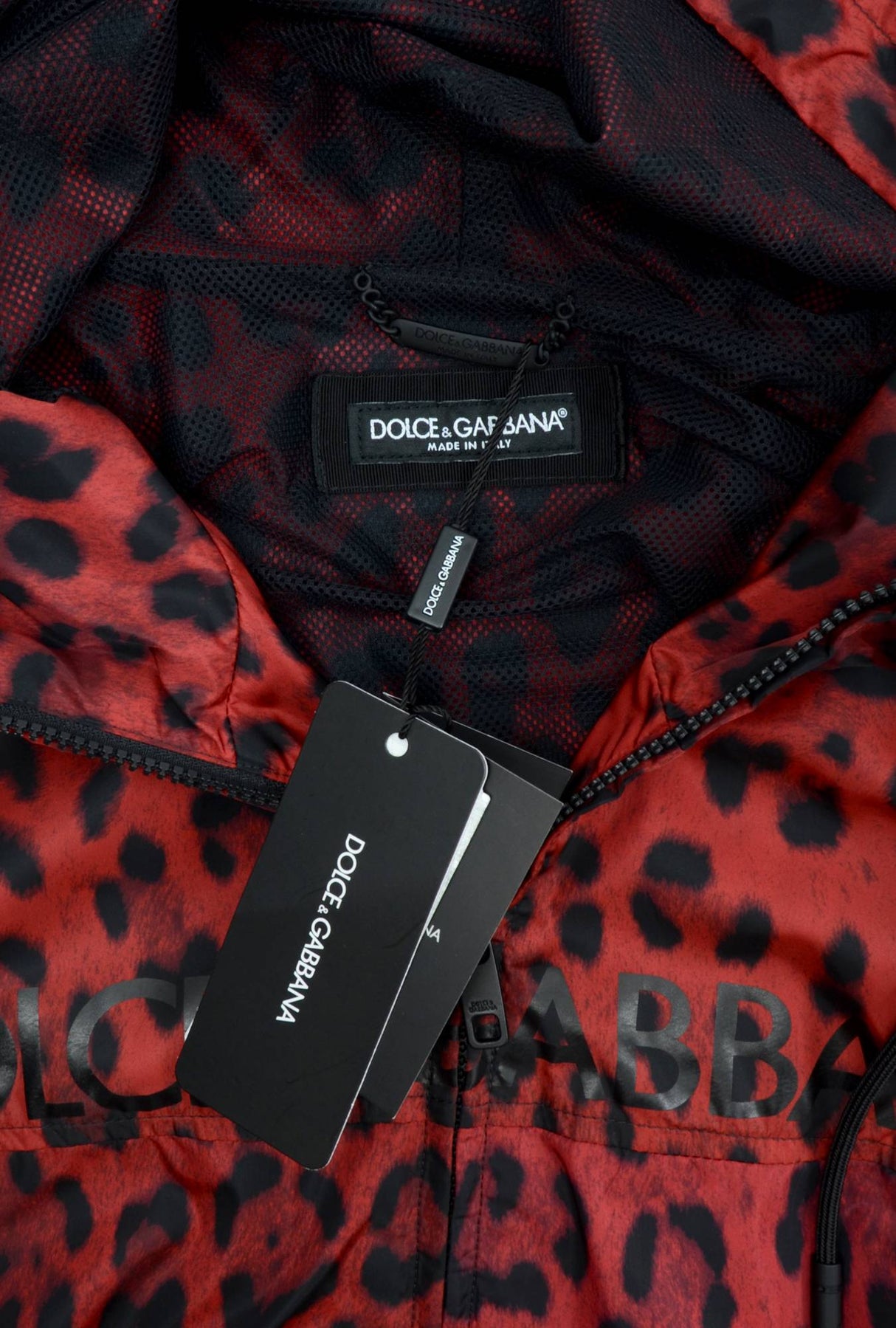 Dolce & Gabbana Men Animal Print Sport Hooded Jacket