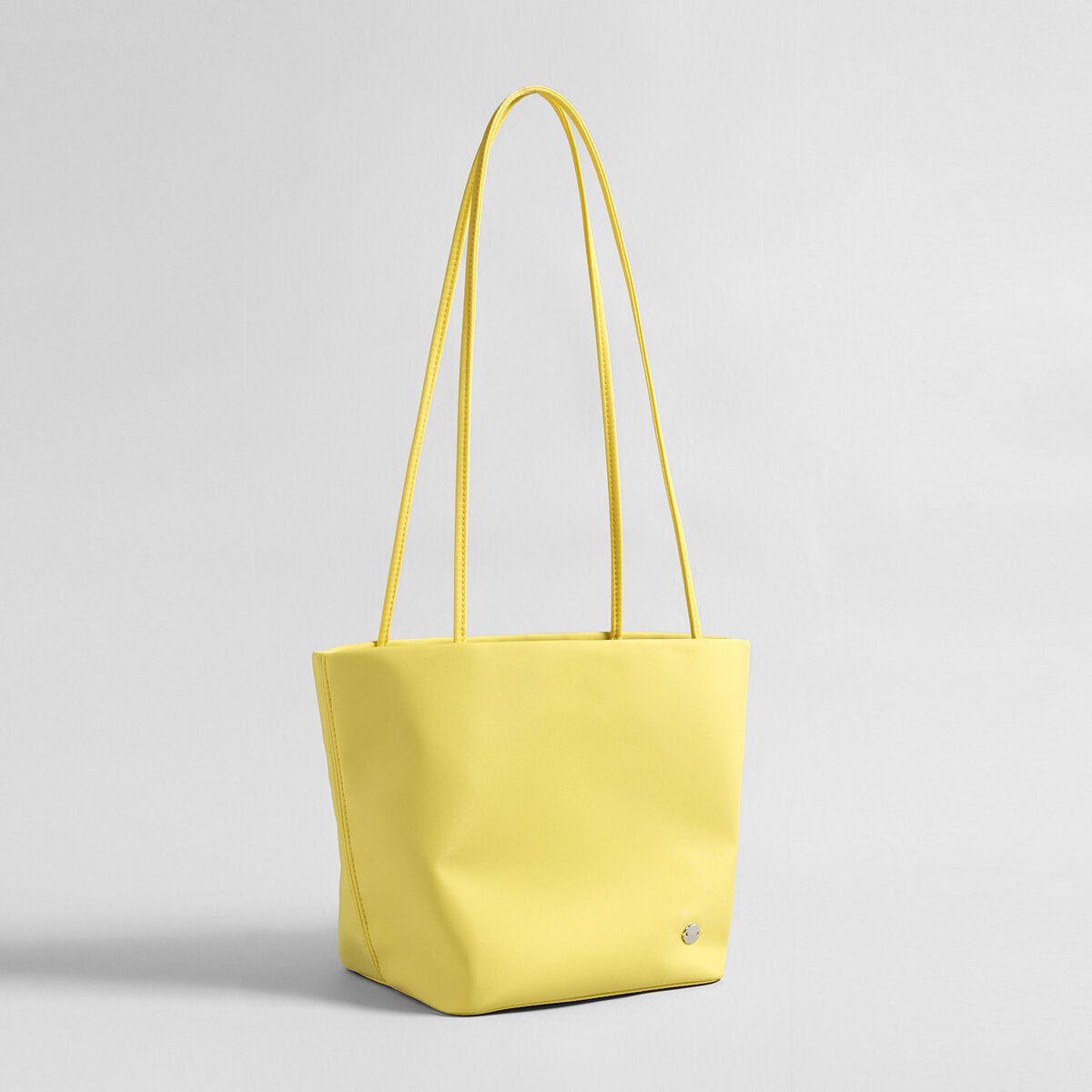 Waterproof Nylon Slouchy Bucket Tote - Yellow
