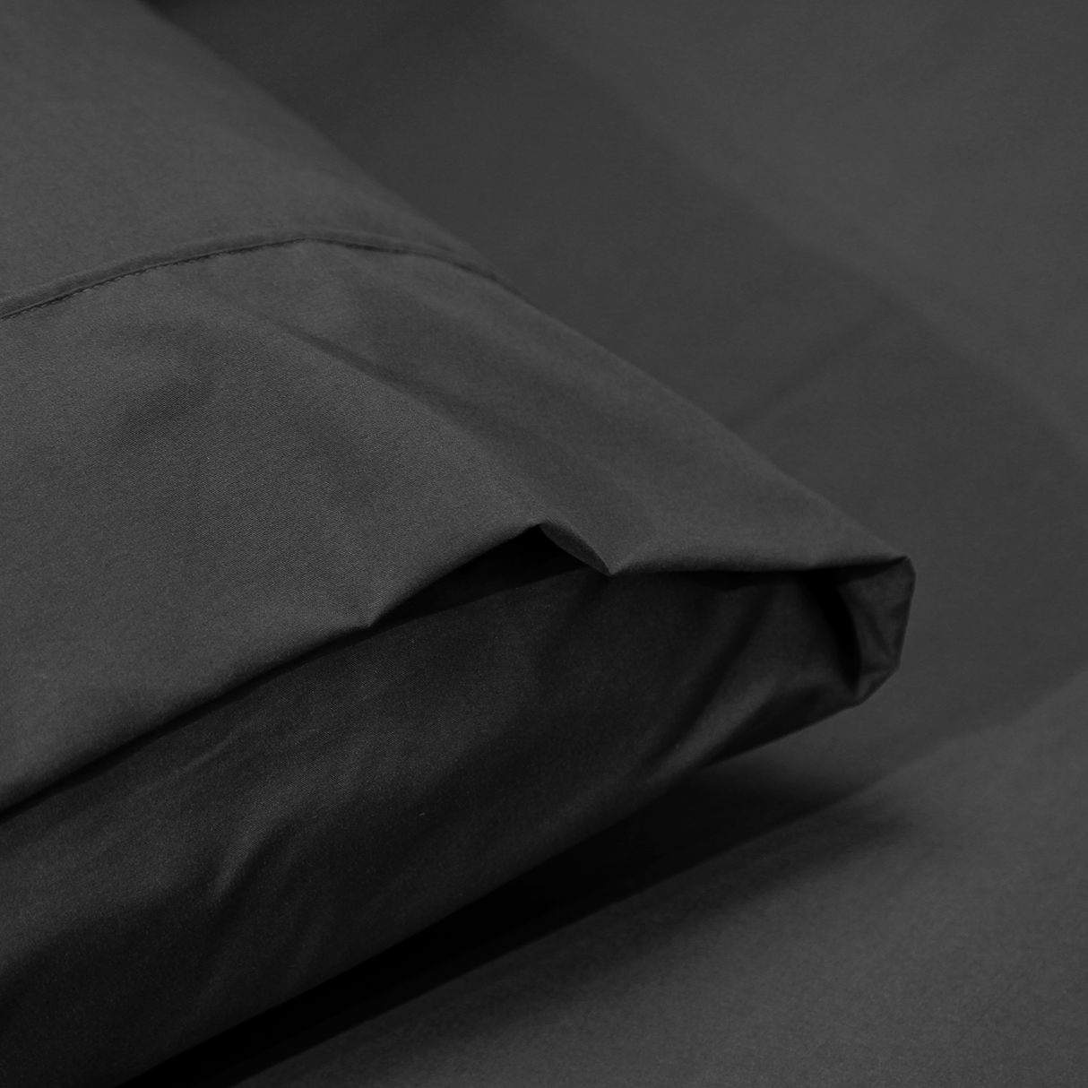 Ramesses Pebble Wash Linen Alternative Sheet Set - Black