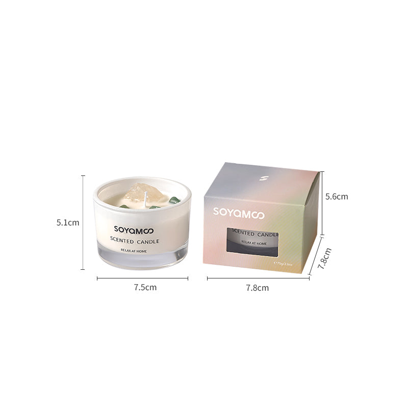 Moonlit Gardenia Crystal Infused Scented Candle